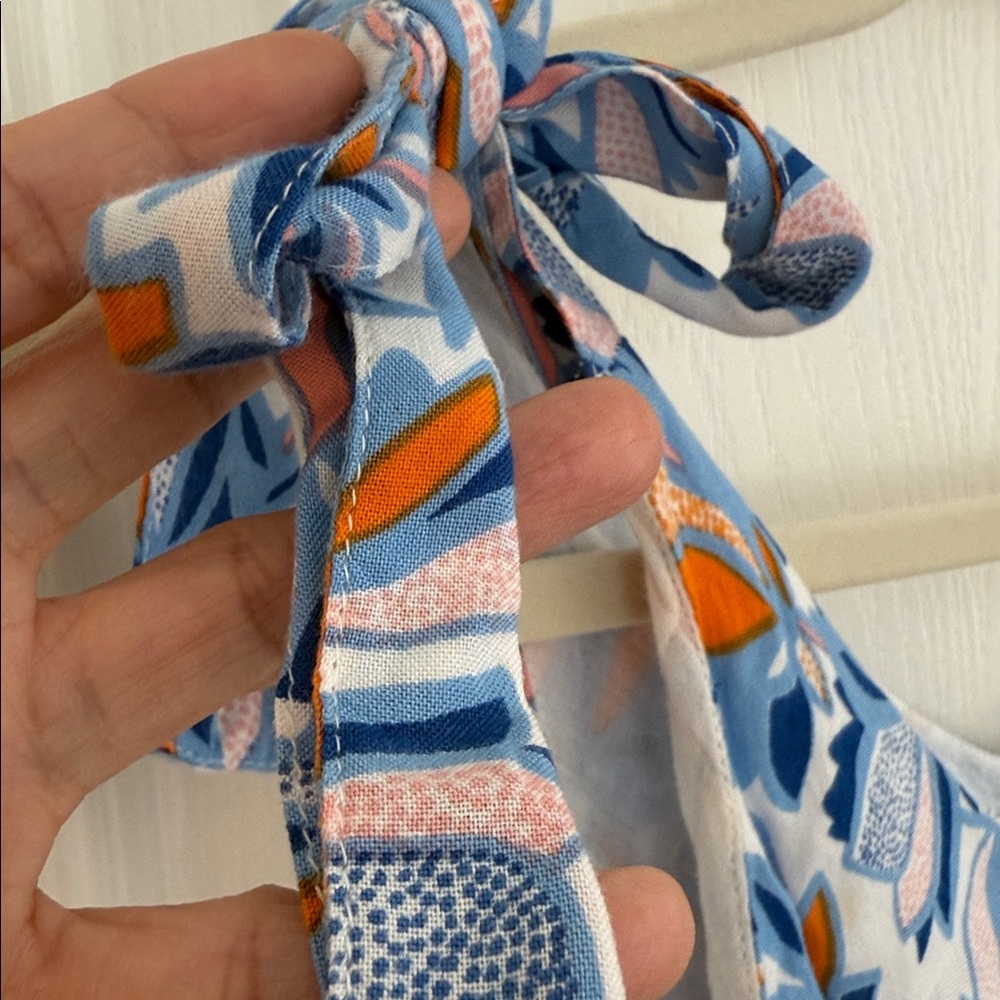 THML Blue and Orange Floral Dress - Picture 3 of 11